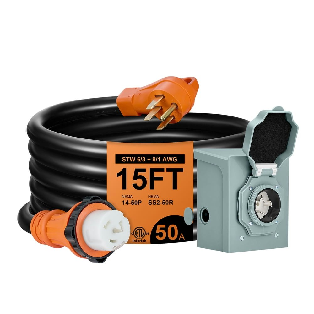 Speedwow 50A 15-foot RV Extension Cord: $95.39
