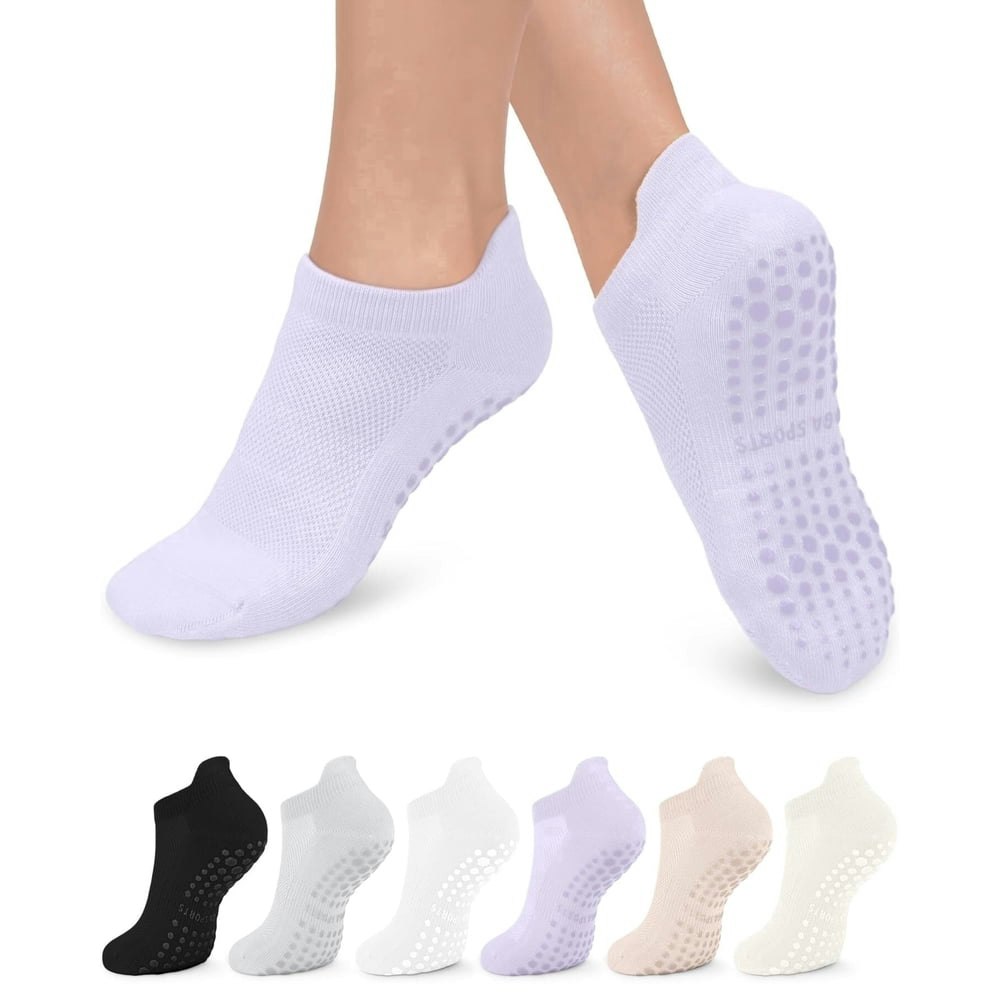 Yomym Non-Slip Pilates Socks 6-Pack: $10.99 Yomym Non-Slip Pilates Socks 6-Pack: $10.99