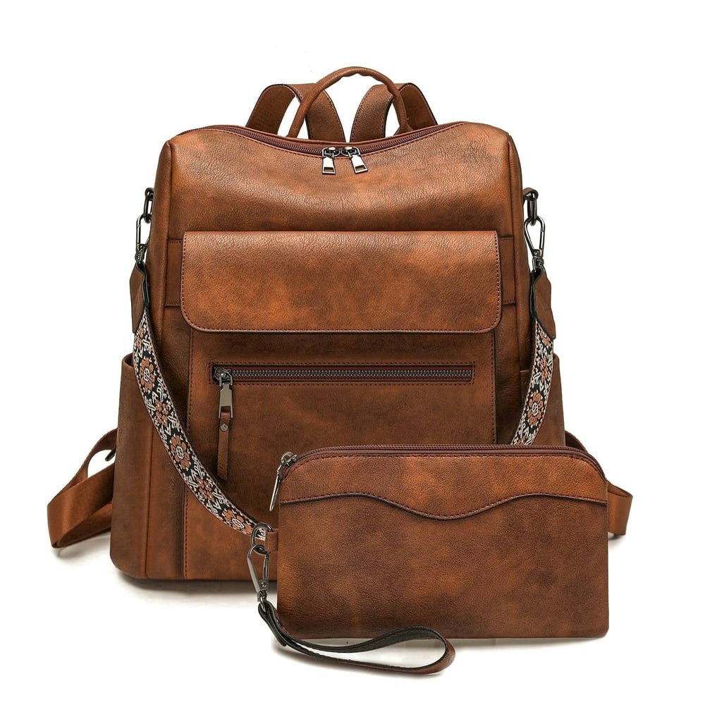Honglong PU Leather Women's Fashion Backpack: $25.99