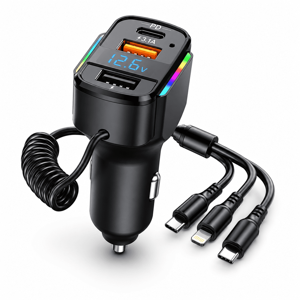 Daybetter 65W 6-in-1 USB-C Retractable Car Charger: $16.99
