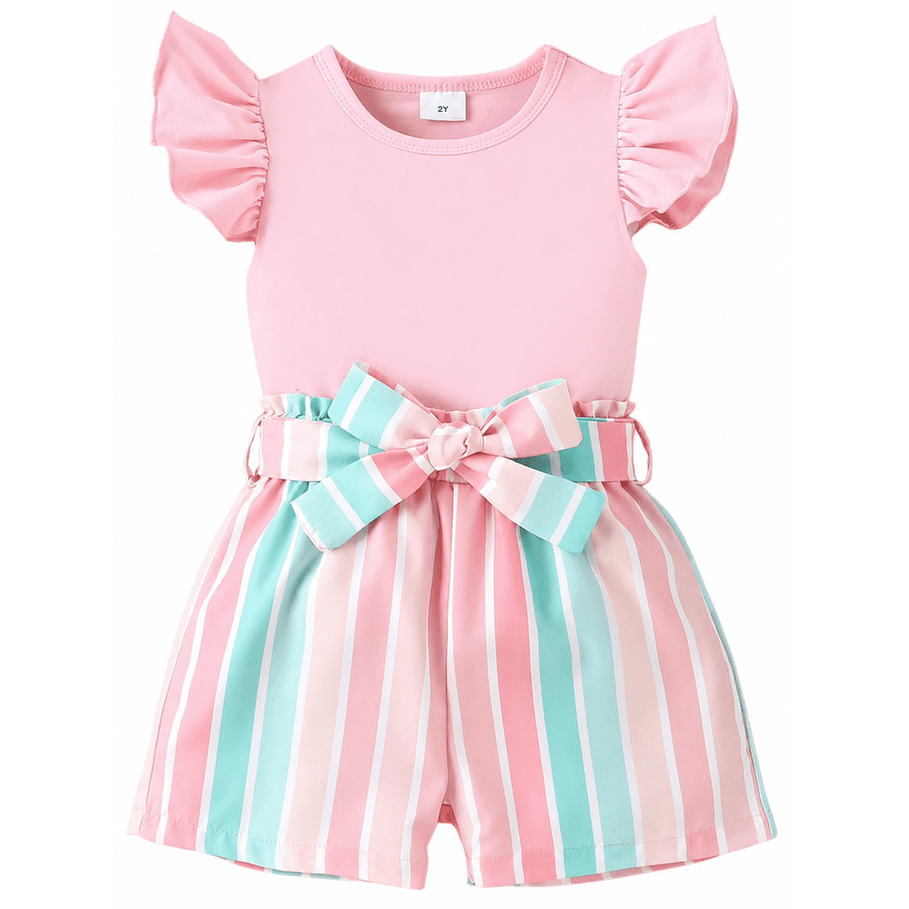 PatPat Toddler Girls Flutter Sleeve Top and Shorts 2-Piece Set: $12.95 PatPat Toddler Girls Flutter Sleeve Top and Shorts 2-Piece Set: $12.95