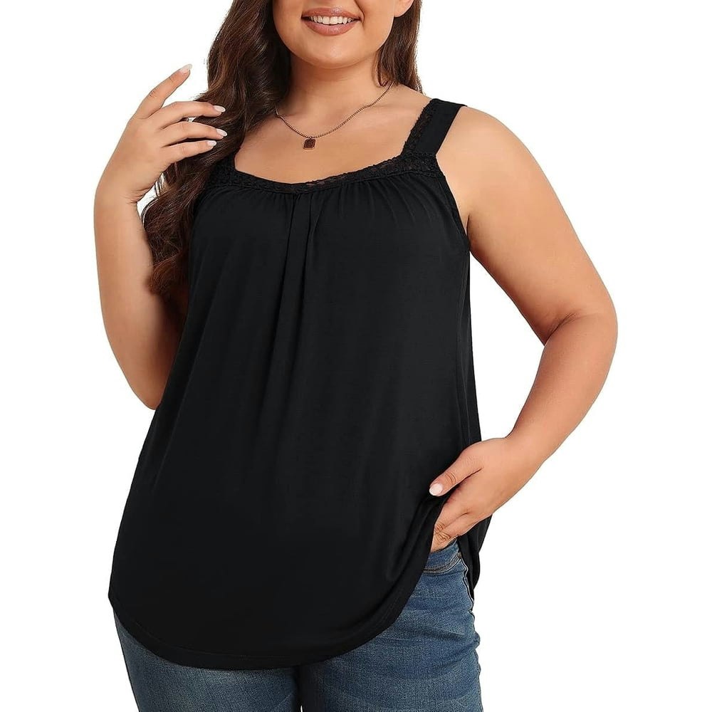 Daystry Women's Plus Size Lace Tank Top: $14.73 Daystry Women's Plus Size Lace Tank Top: $14.73