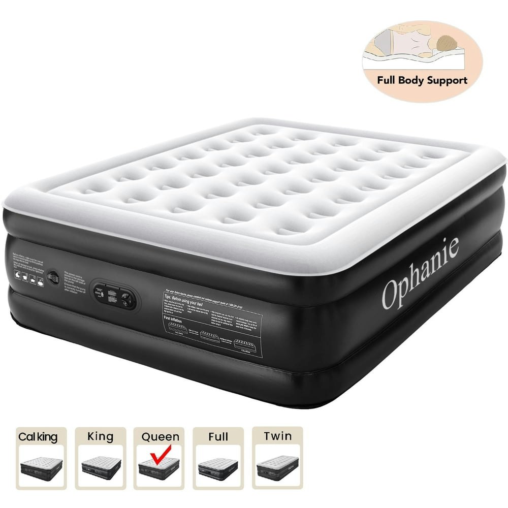 Ophanie 18-Inch Elevated Queen Air Mattress with Built-in Pump: $69.99 Ophanie 18-Inch Elevated Queen Air Mattress with Built-in Pump: $69.99