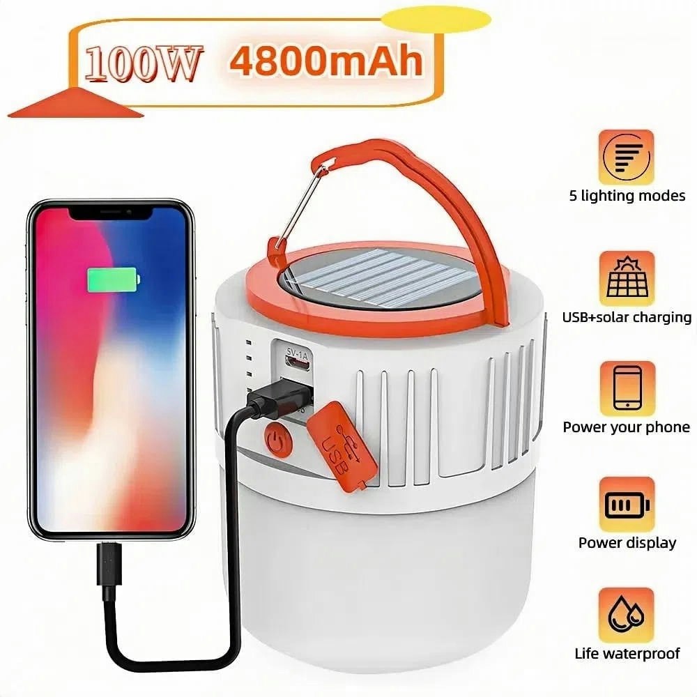 Teblint Rechargeable LED Camping Lantern and Power Bank: $15.59