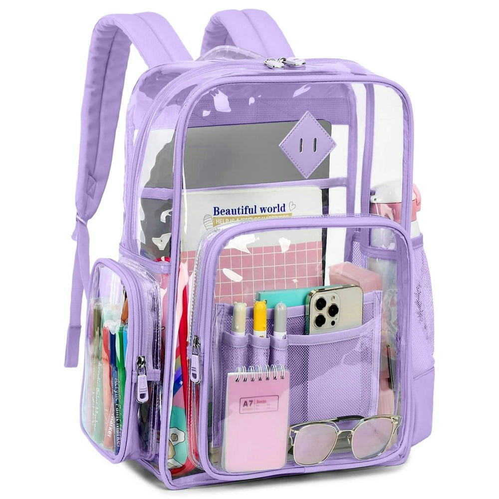 Sanmadrola Clear Heavy Duty Stadium Approved Backpack: $19.99
