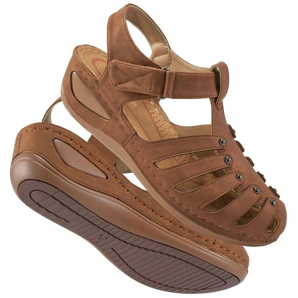 Ablanczoom Women's Closed Toe Ankle Strap Flat Sandals: $18.99 Ablanczoom Women's Closed Toe Ankle Strap Flat Sandals: $18.99