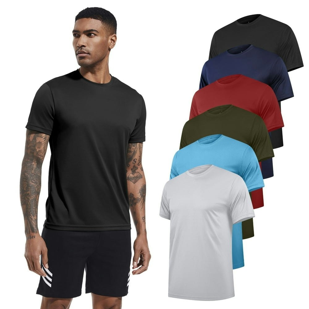 Telaleo Men's Quick-Dry Athletic Workout Shirts 6-Pack: $25.99 Telaleo Men's Quick-Dry Athletic Workout Shirts 6-Pack: $25.99