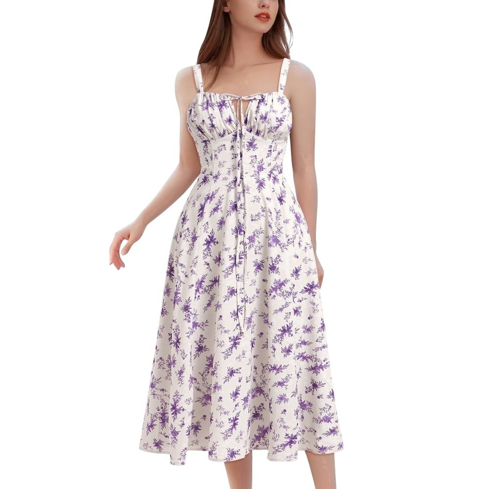 Idopip Women's Floral Corset Midi Sundress: $27.99 Idopip Women's Floral Corset Midi Sundress: $27.99