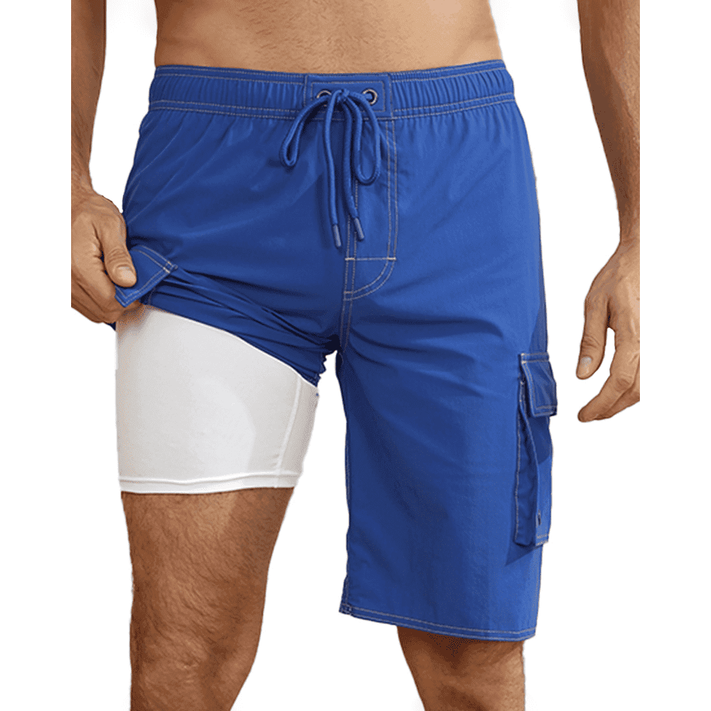 Mowujeit Men's Quick Dry Swim Shorts with Liner: $16.99