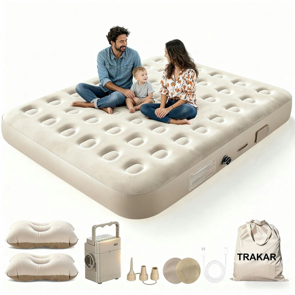 Trakar Queen Inflatable Air Mattress with Built-in Pump: $59.99