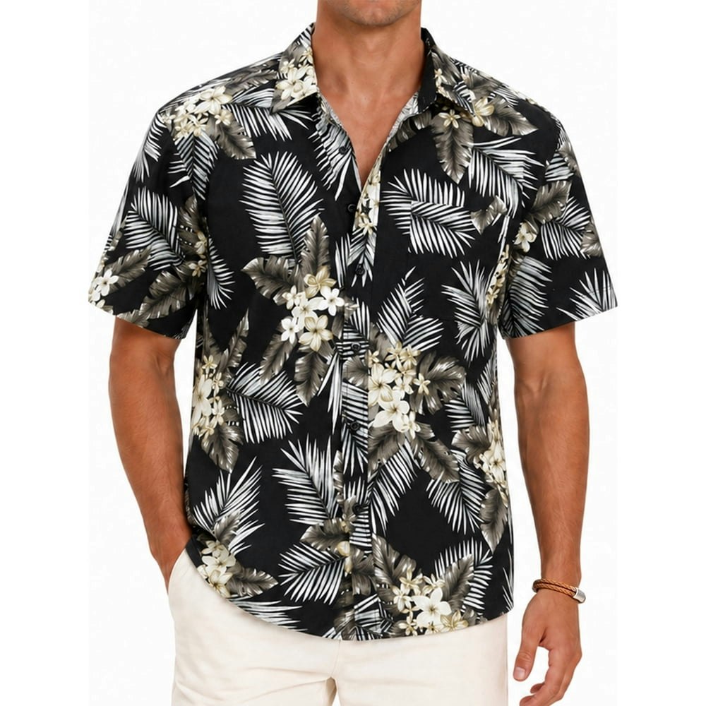 Sumtumn Men's Short Sleeve Hawaiian Button-Down Shirt: $16.98 Sumtumn Men's Short Sleeve Hawaiian Button-Down Shirt: $16.98