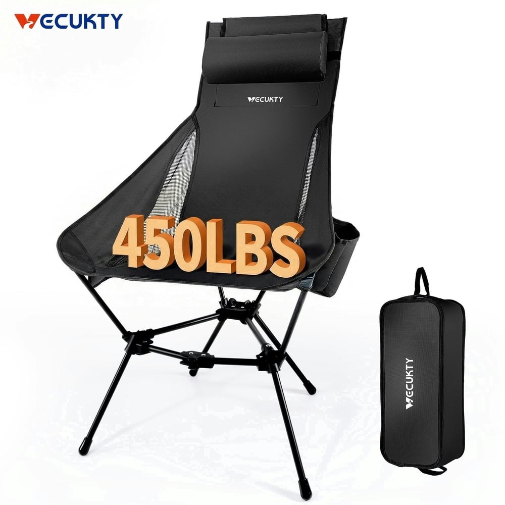 Vecukty Triangle Frame High Back Folding Camping Chair: $32.99 Vecukty Triangle Frame High Back Folding Camping Chair: $32.99