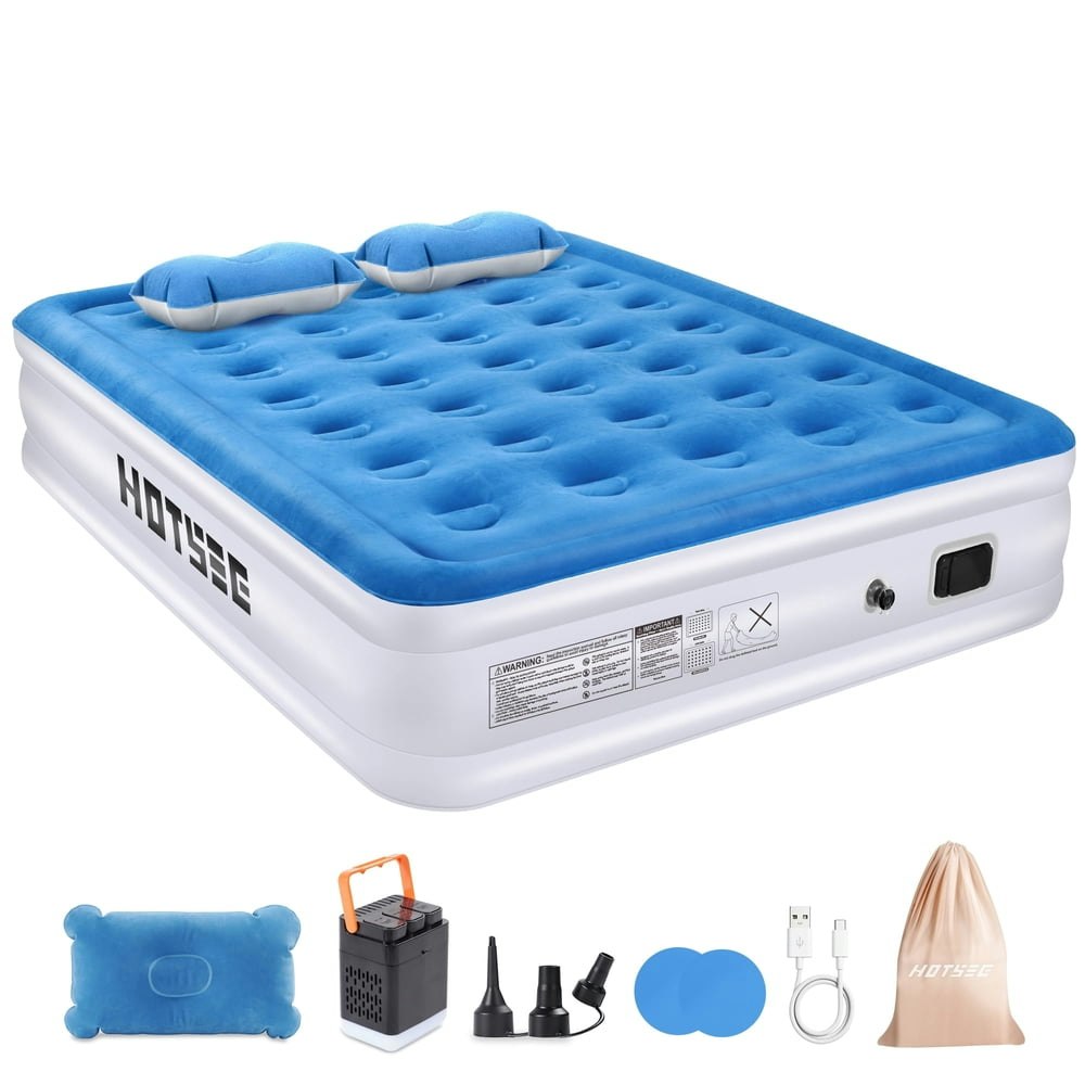 Queen Air Mattress with Built-in Pump: $65.99