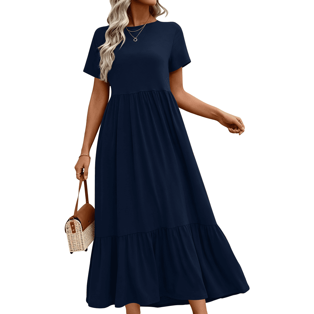 Uvn Women's Short Sleeve Casual Maxi Dress: $14.99 Uvn Women's Short Sleeve Casual Maxi Dress: $14.99