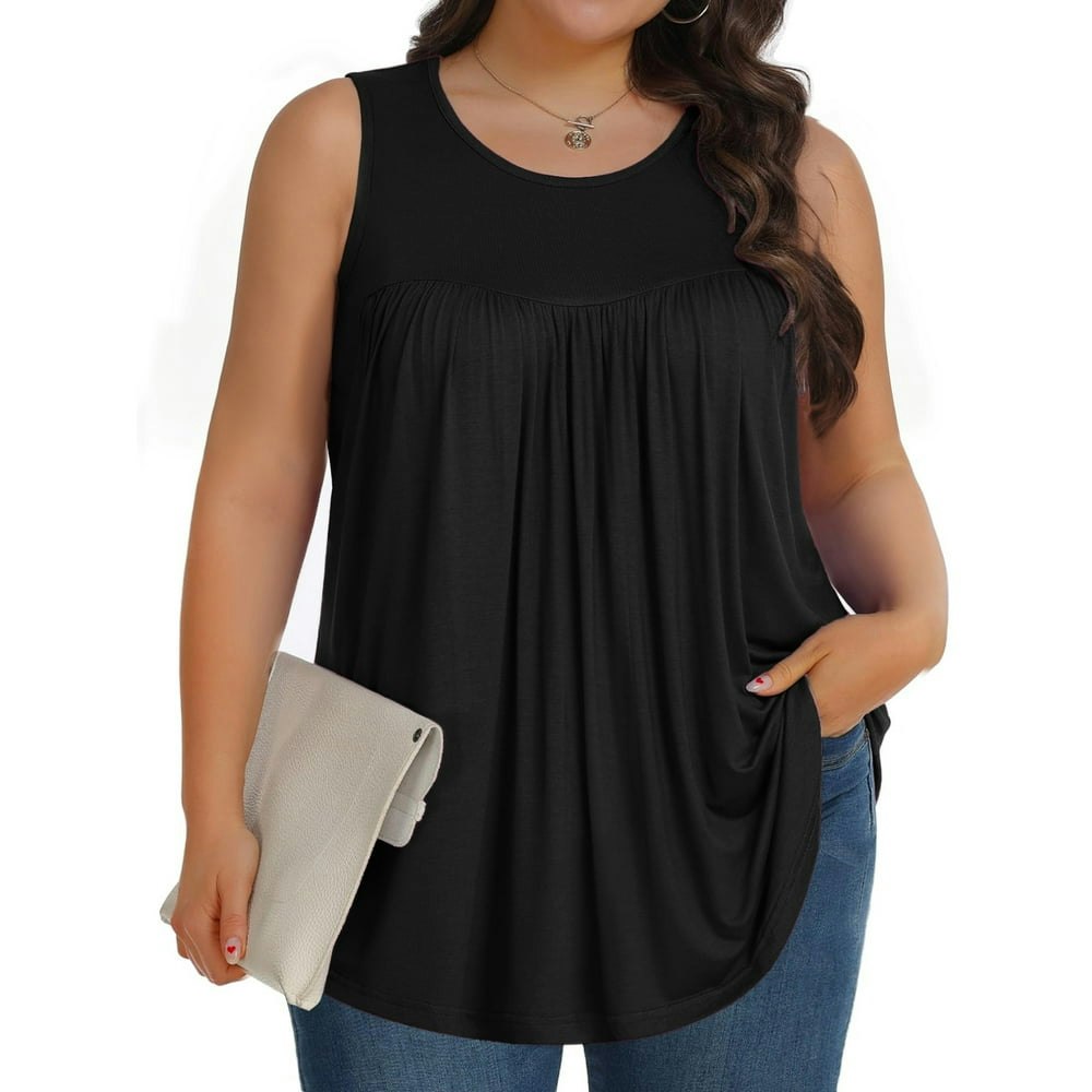 Fantaslook Women's Plus Size Sleeveless Tunic Tank Top: $12.99 Fantaslook Women's Plus Size Sleeveless Tunic Tank Top: $12.99