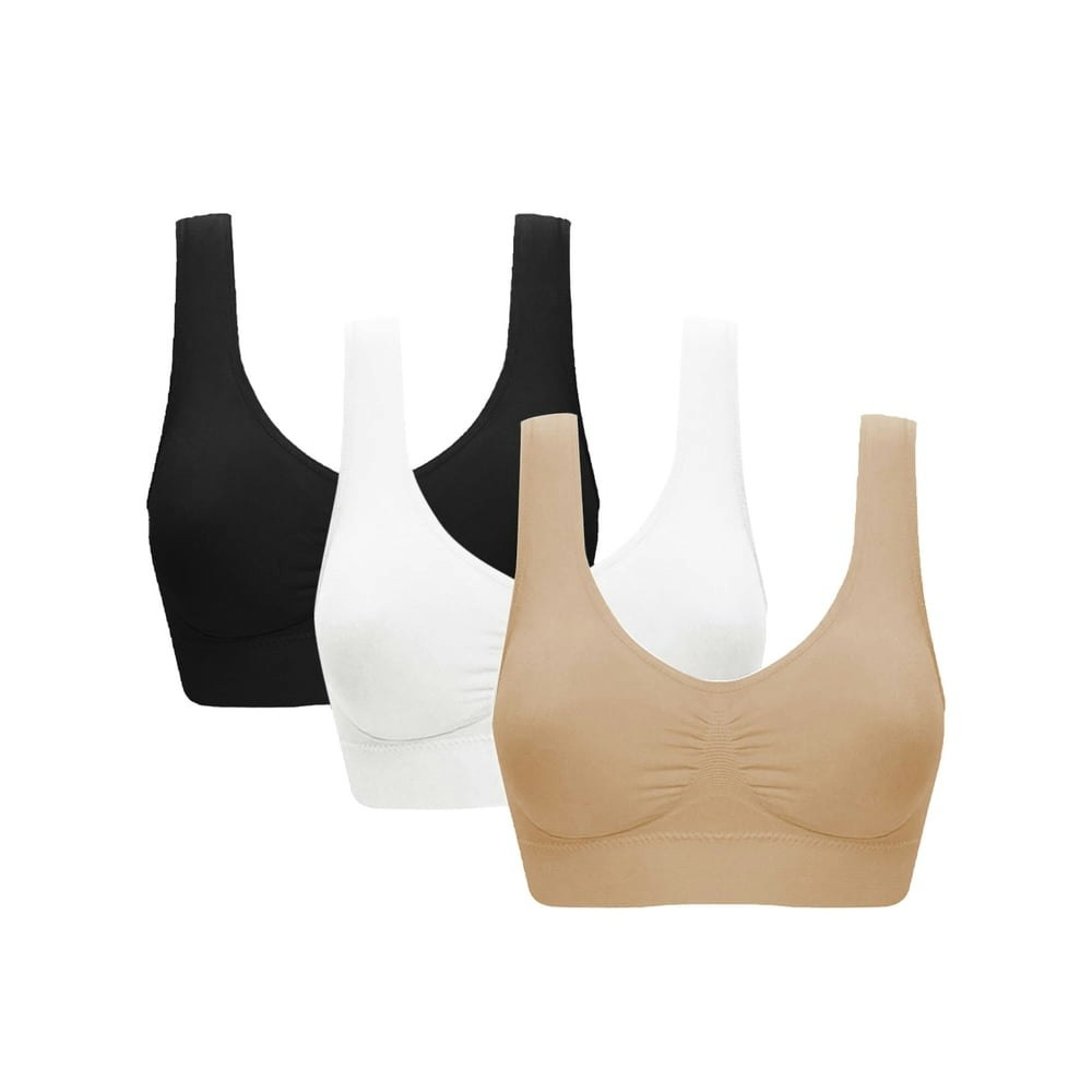 Rosvigor Seamless Wirefree Sports Bra 3-Pack: $16.69