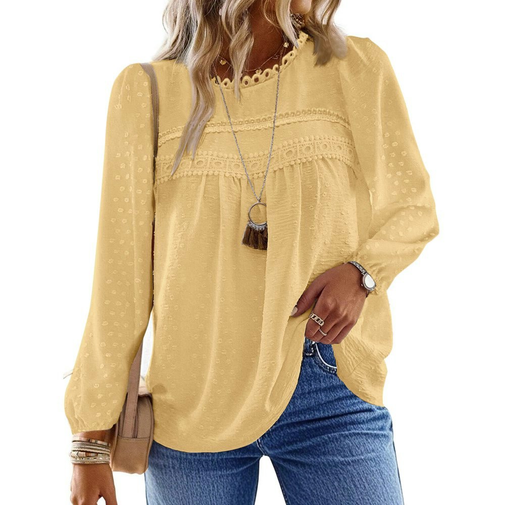 UVN Women's Long Sleeve Lace Crochet Blouse: $14.99 UVN Women's Long Sleeve Lace Crochet Blouse: $14.99
