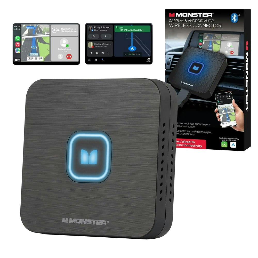 Monster Wireless CarPlay and Android Auto Adapter: $27.89