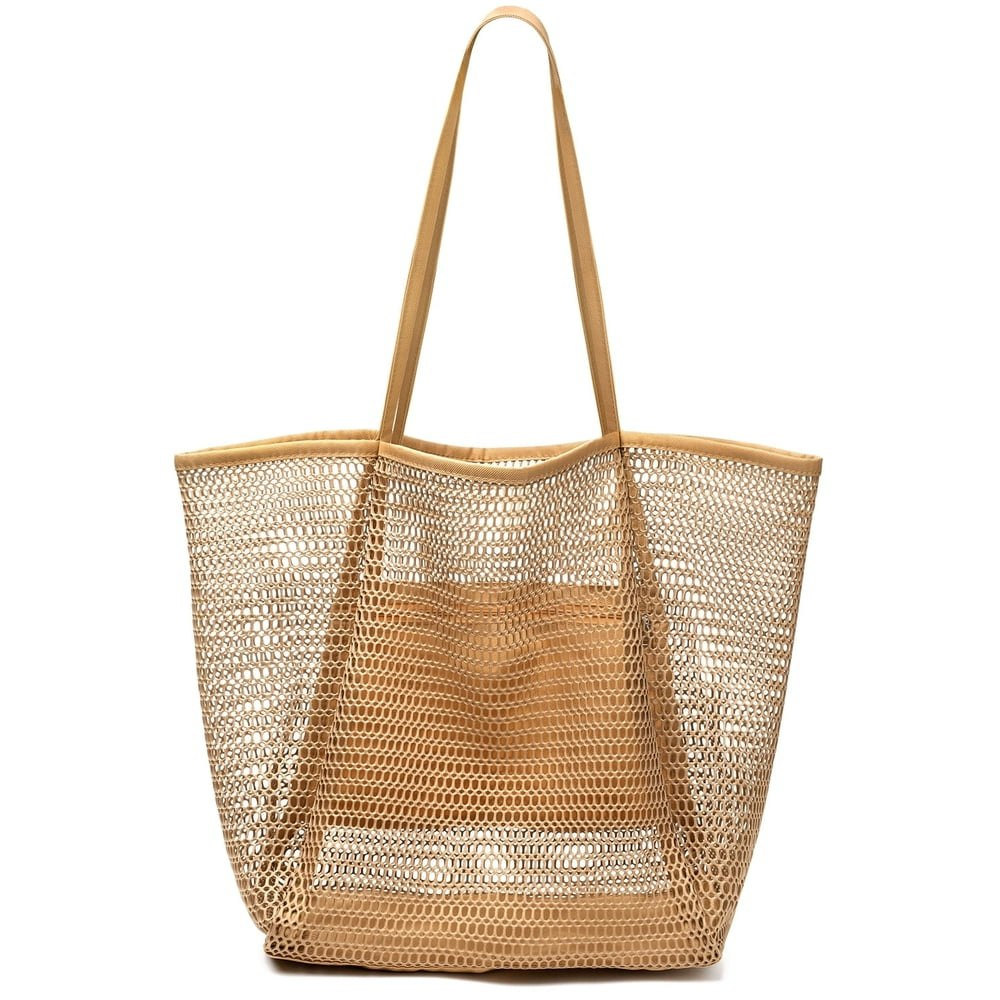Livhil Large Mesh Beach Tote Bag: $12.99