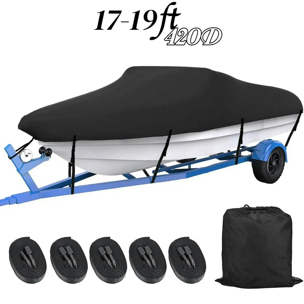 Teblint 17-19 Foot Waterproof Trailerable Boat Cover: $41.49 Teblint 17-19 Foot Waterproof Trailerable Boat Cover: $41.49