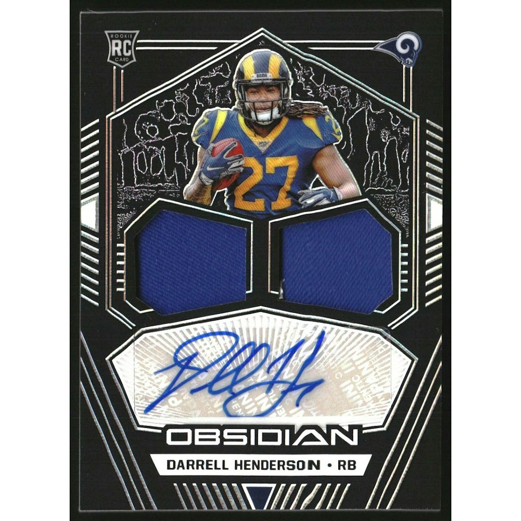 2019 Panini Obsidian Darrell Henderson Rookie Jersey Ink Card: $18 2019 Panini Obsidian Darrell Henderson Rookie Jersey Ink Card: $18