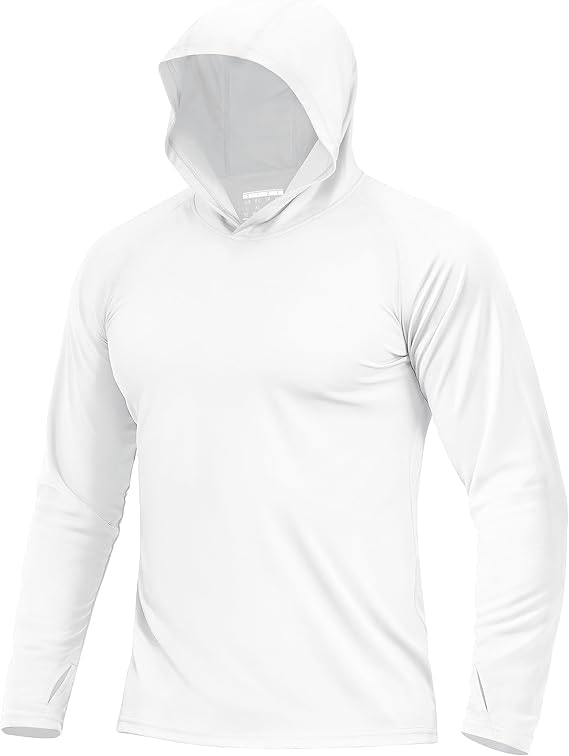 Men's UPF 50+ Sun Protection Lightweight Hoodie Shirt: $9.98