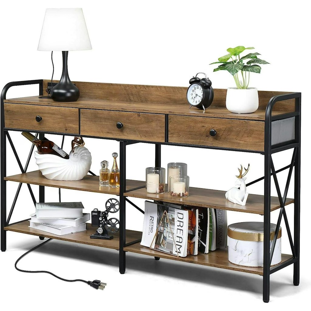 Ktaxon Console Table w/ Outlets: $90