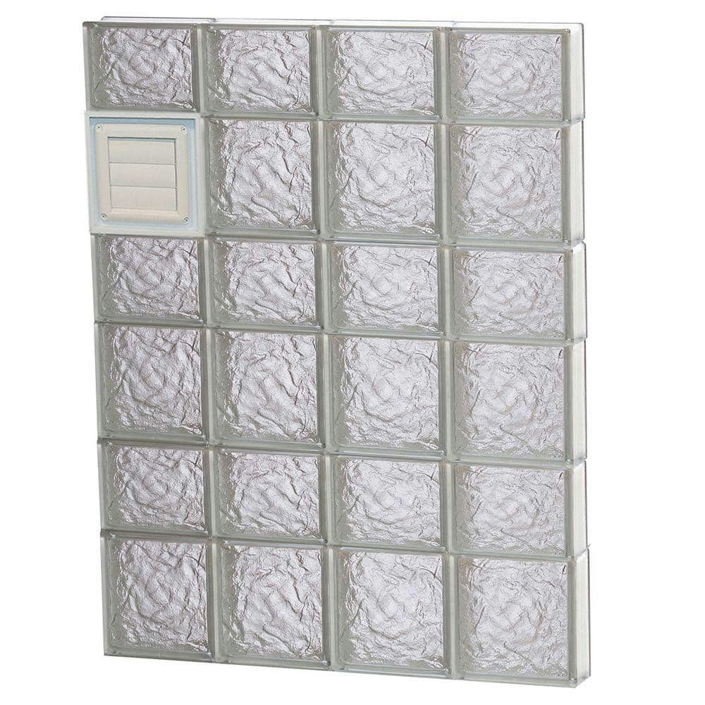 31" x 40.5" Frameless Ice Pattern Glass Block Window with Dryer Vent: $289 31" x 40.5" Frameless Ice Pattern Glass Block Window with Dryer Vent: $289