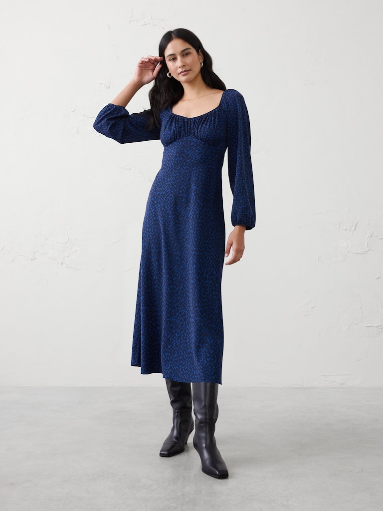 Shirred Bodice Midi Dress: $39.97 Shirred Bodice Midi Dress: $39.97
