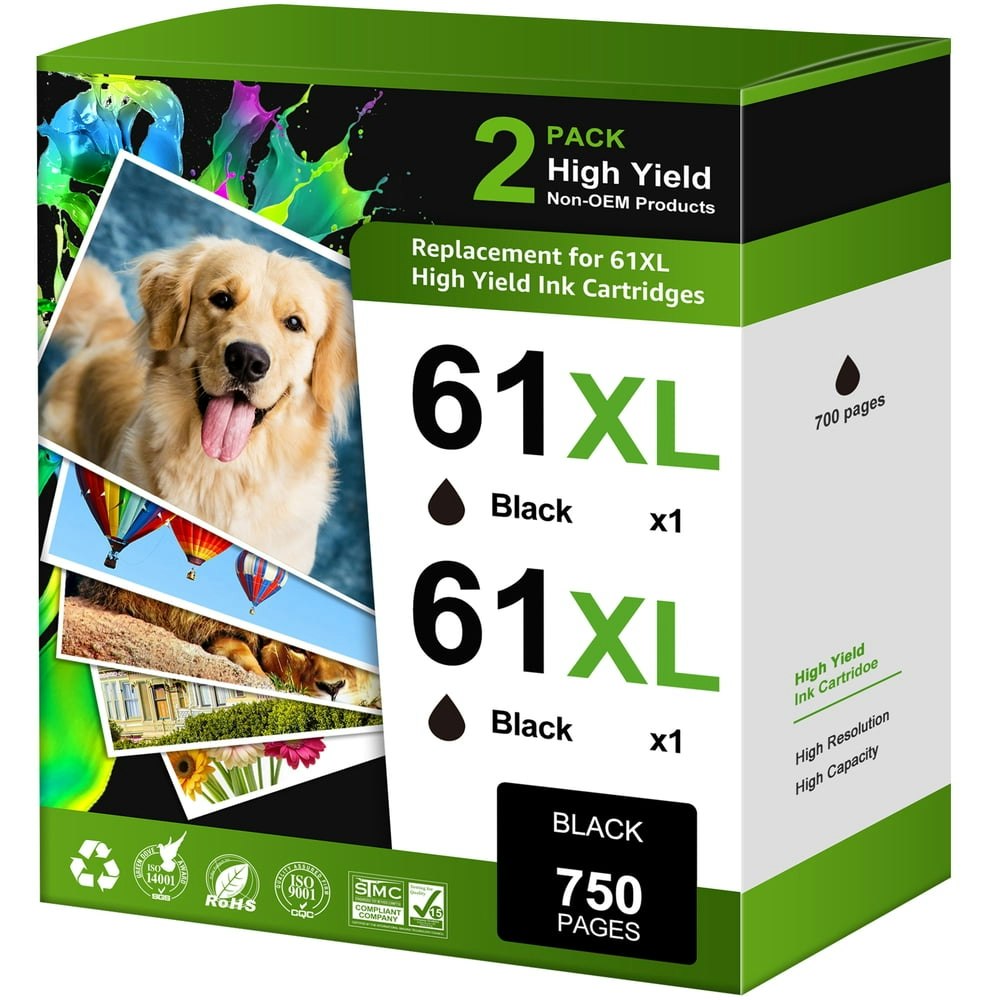 HP 61XL Black Ink Cartridge 2-Pack: $25.09