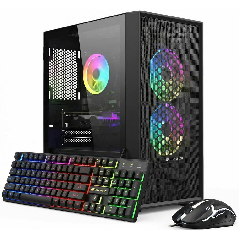 STGAubron Gaming PC Desktop Intel Core i5 16GB RAM 512GB SSD RX 550 Windows 11 Home: $406.99