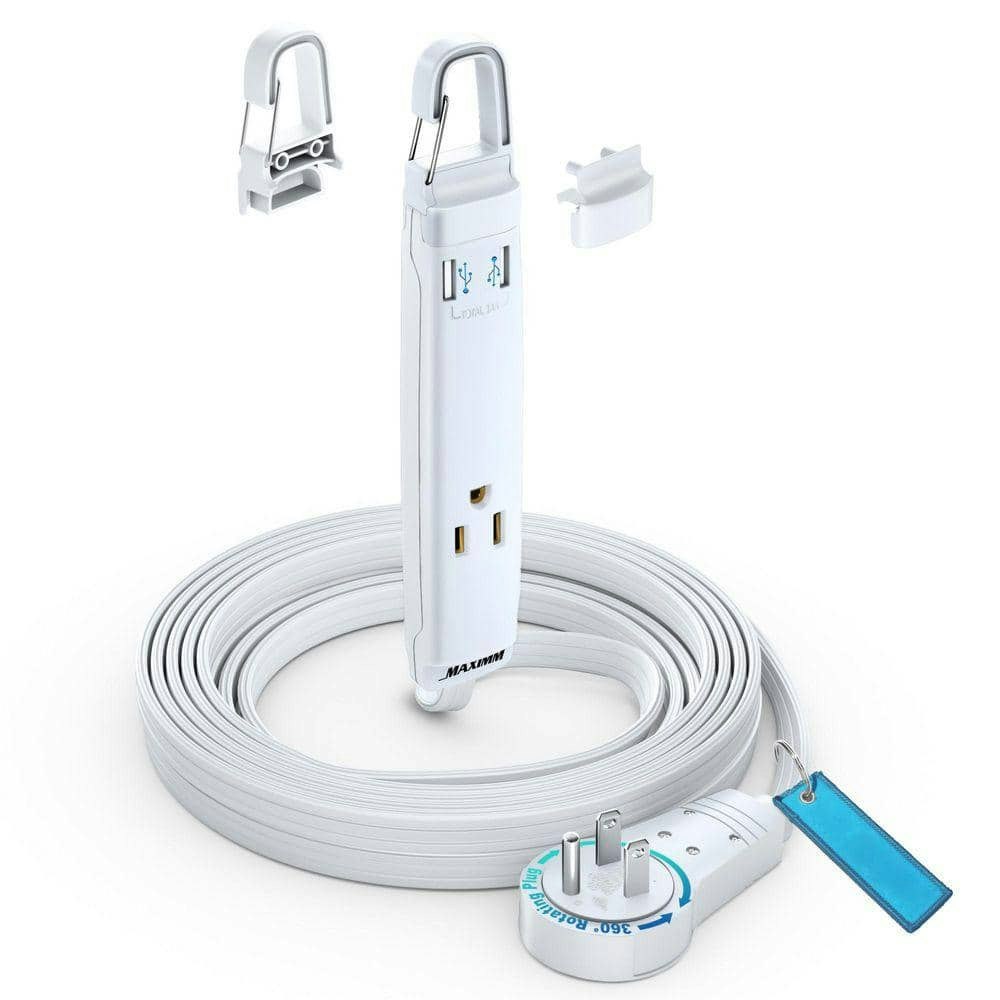 10-Foot 3-Outlet Indoor Extension Cord with Rotating Flat Plug and USB: $25.99 10-Foot 3-Outlet Indoor Extension Cord with Rotating Flat Plug and USB: $25.99
