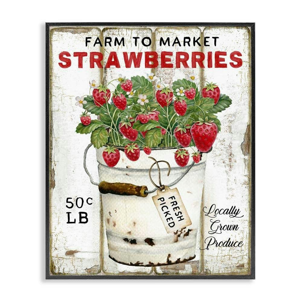 Creatif Belle Farm to Market Strawberries 14" x 11" Giclee Art Print: $33.83