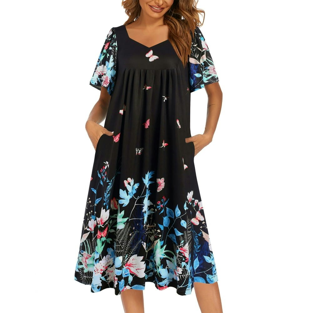 Avidlove Women's Short Sleeve V-Neck Nightgown: $18.96
