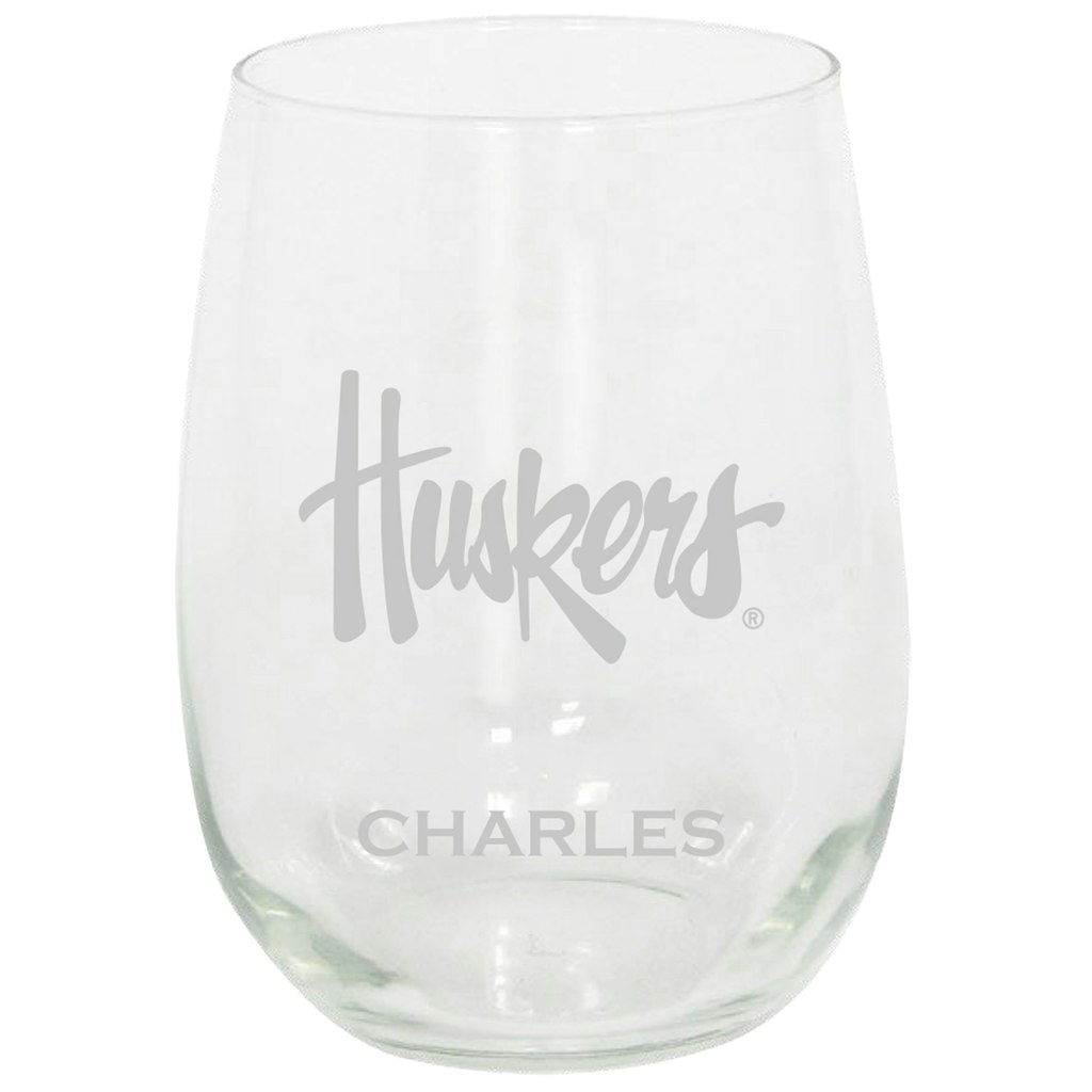 Nebraska Huskers 15-ounce Etched Stemless Glass Tumbler: $27.99