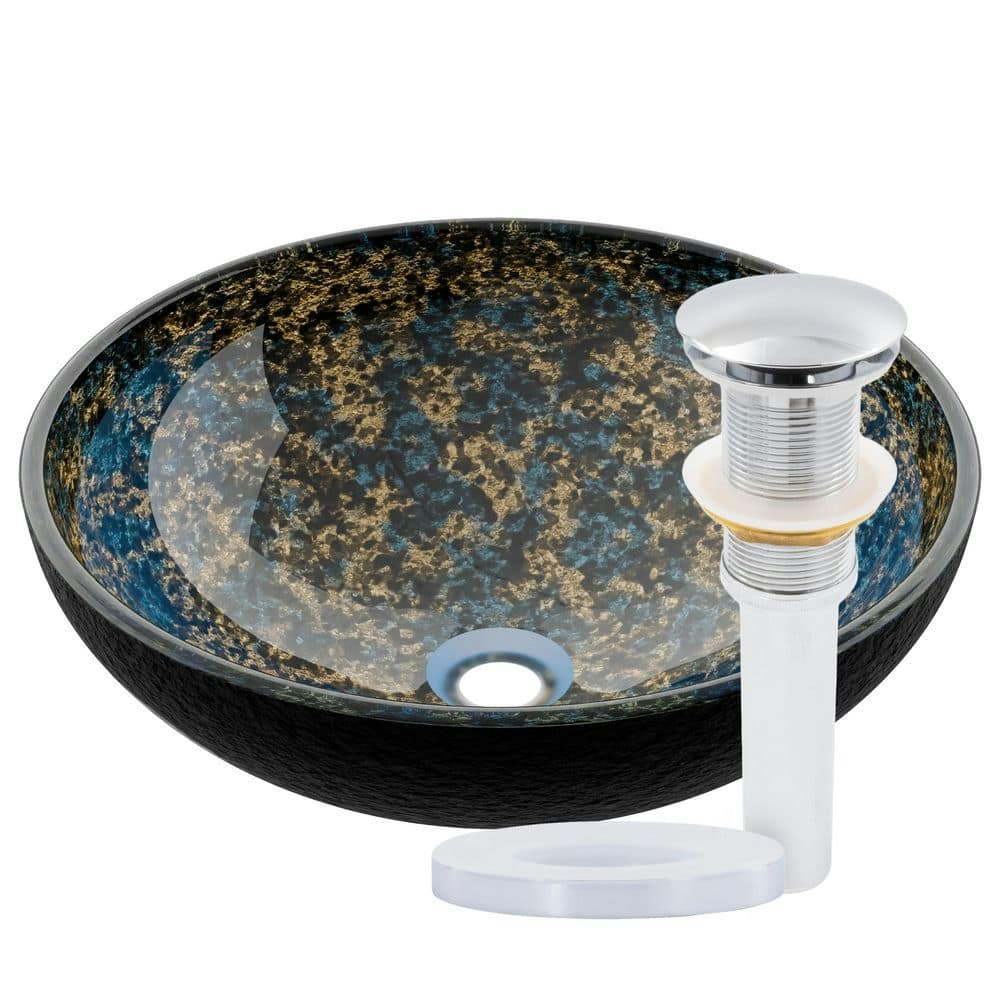 Lepardo 16-Inch Tempered Glass Vessel Bathroom Sink: $148.84 Lepardo 16-Inch Tempered Glass Vessel Bathroom Sink: $148.84