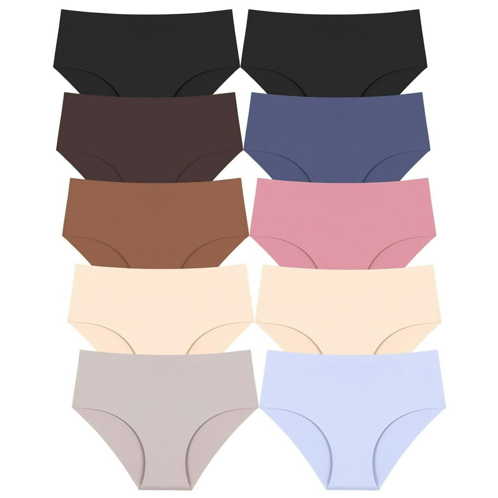 Finetoo Women's Seamless Mid-Rise Hipster Panties 10-Pack: $19.99