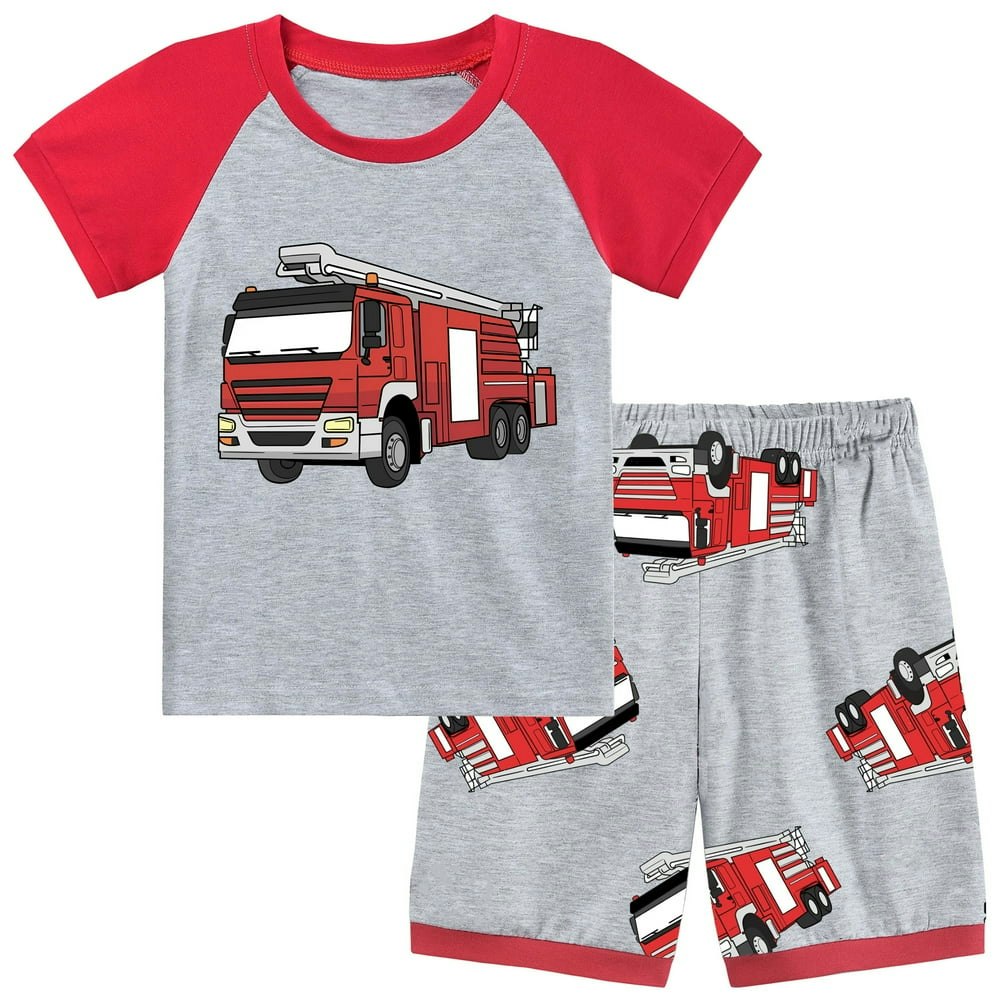 Rimyaw Toddler Boys Fire Truck 2-Piece Pajama Set: $18.99 Rimyaw Toddler Boys Fire Truck 2-Piece Pajama Set: $18.99