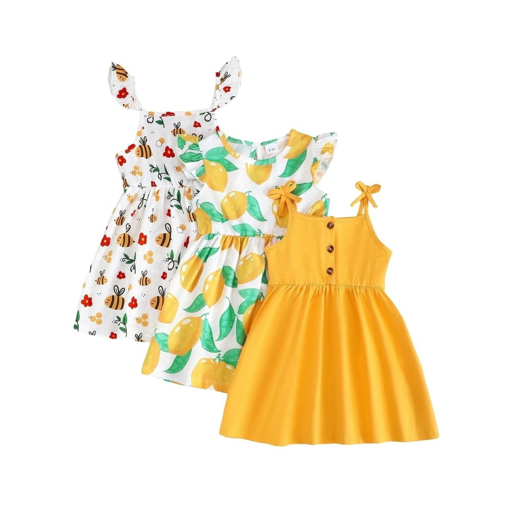 Kimi Bear Toddler Girls Summer Dress 3-Pack: $19.99 Kimi Bear Toddler Girls Summer Dress 3-Pack: $19.99