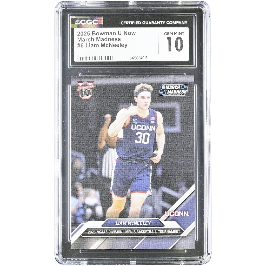 Liam McNeeley 2025 Bowman U Now March Madness #6 CGC 10 Card: $48.99 Liam McNeeley 2025 Bowman U Now March Madness #6 CGC 10 Card: $48.99