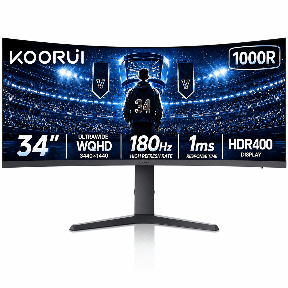 Koorui 34" Ultrawide 1440p HDR VA FreeSync Curved Monitor: $237.59 Koorui 34" Ultrawide 1440p HDR VA FreeSync Curved Monitor: $237.59