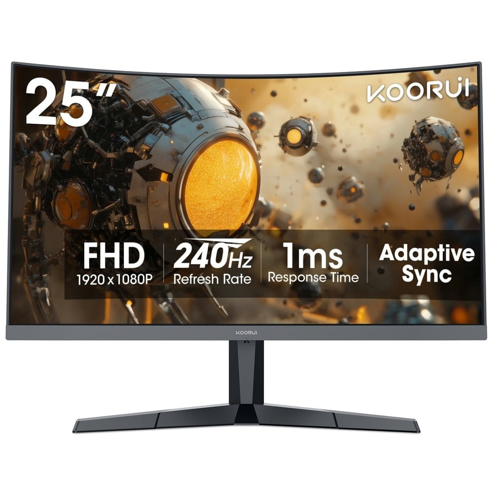 Koorui G2511XC 25" 1080p HDR IPS LED G-Sync Curved Monitor: $115.85 Koorui G2511XC 25" 1080p HDR IPS LED G-Sync Curved Monitor: $115.85