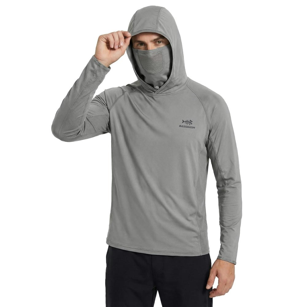 Bassdash Men's UPF 50+ Long Sleeve Fishing Hoodie with Neck Gaiter: $26.98 Bassdash Men's UPF 50+ Long Sleeve Fishing Hoodie with Neck Gaiter: $26.98