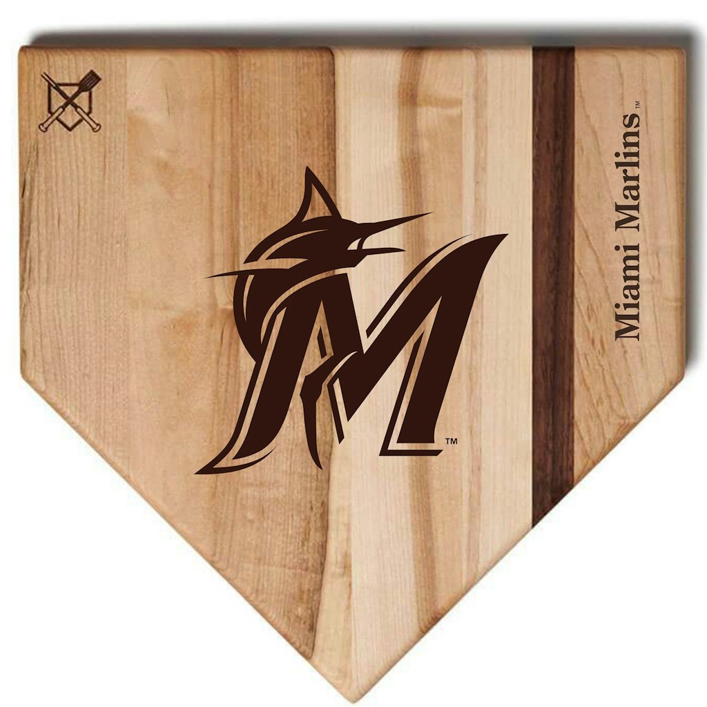 Baseball BBQ Miami Marlins Home Plate Cutting Board: $66.39