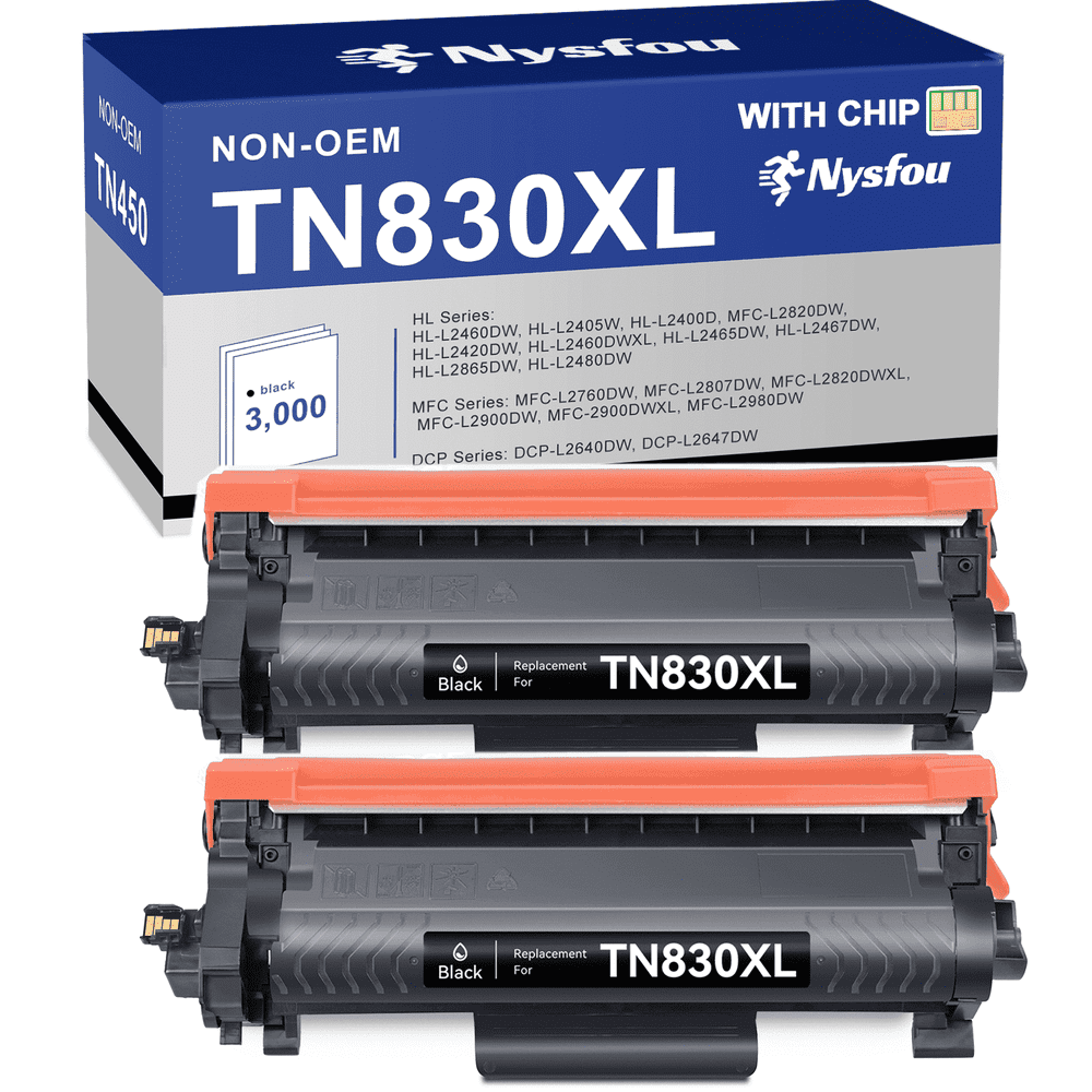 TN830XL Black Toner Cartridge 2-Pack: $25.52