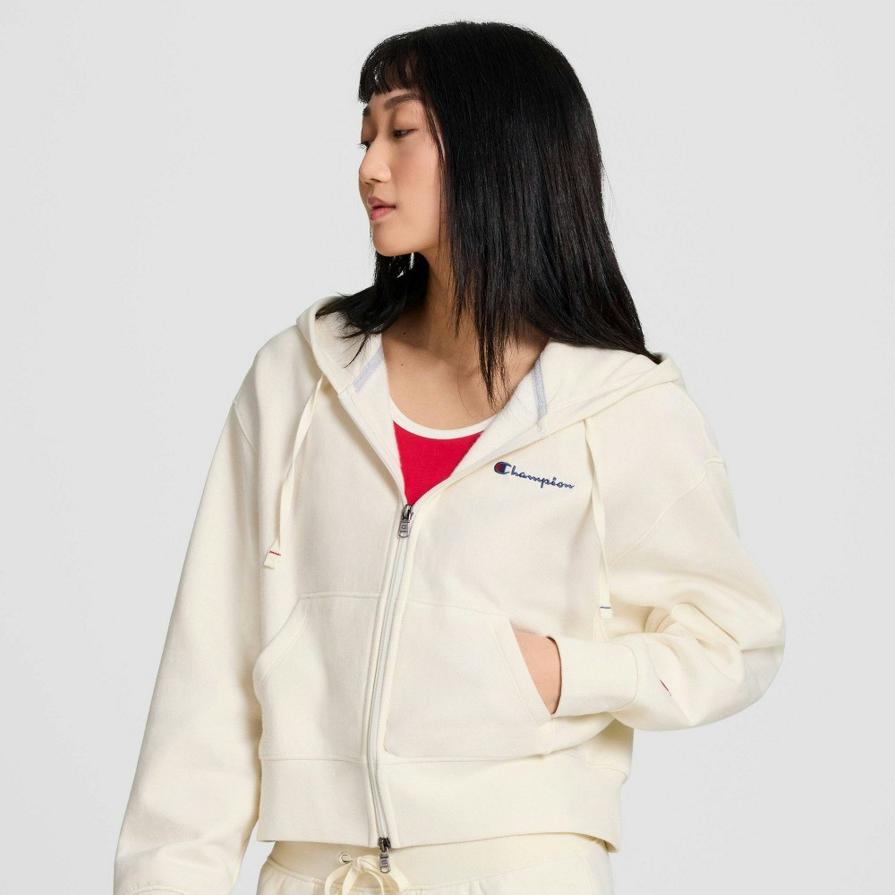 Champion Women's Cropped Fleece Zip-Up Hoodie: $38