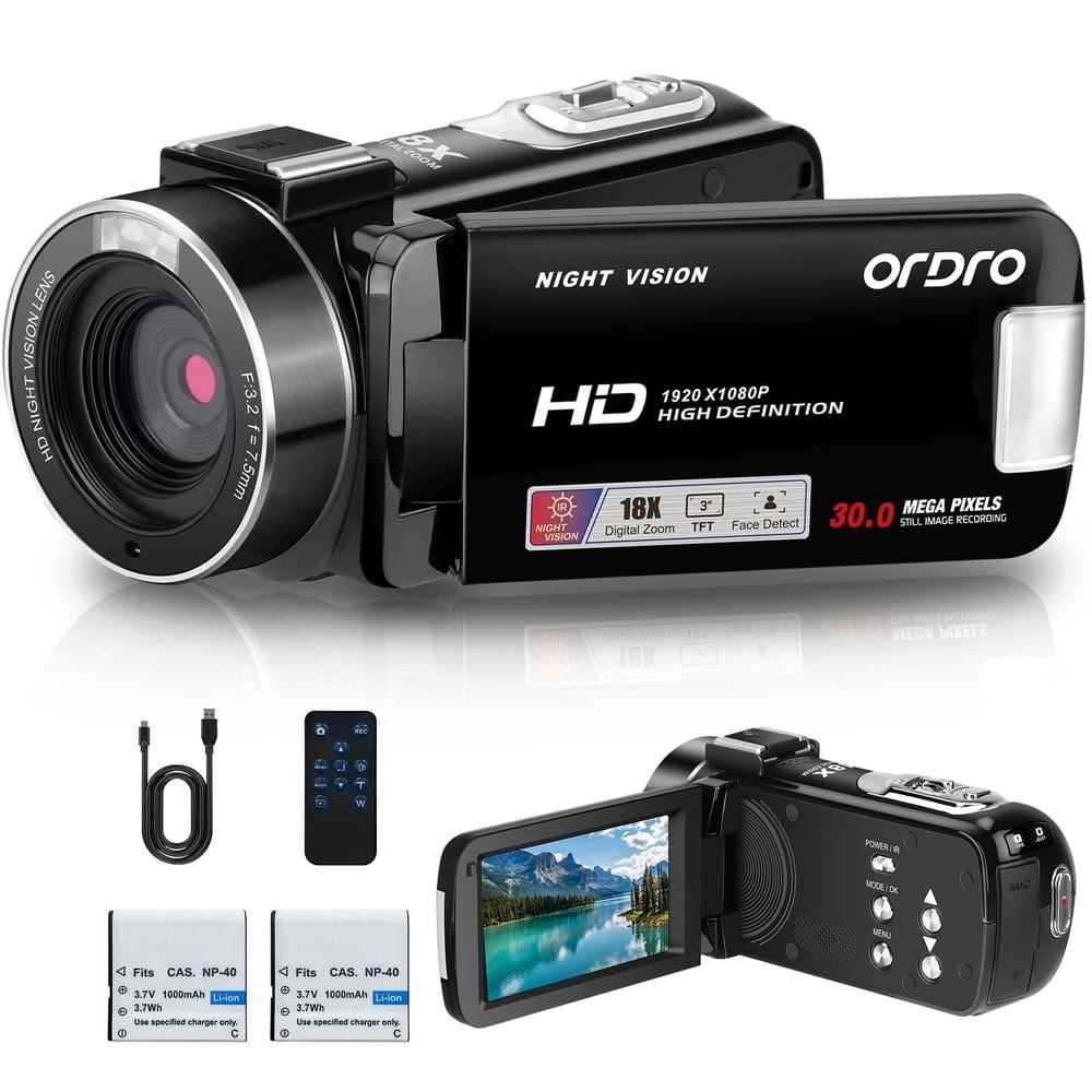 Ordro B320 1080p 30MP 18X Zoom Camcorder: $65.99 Ordro B320 1080p 30MP 18X Zoom Camcorder: $65.99