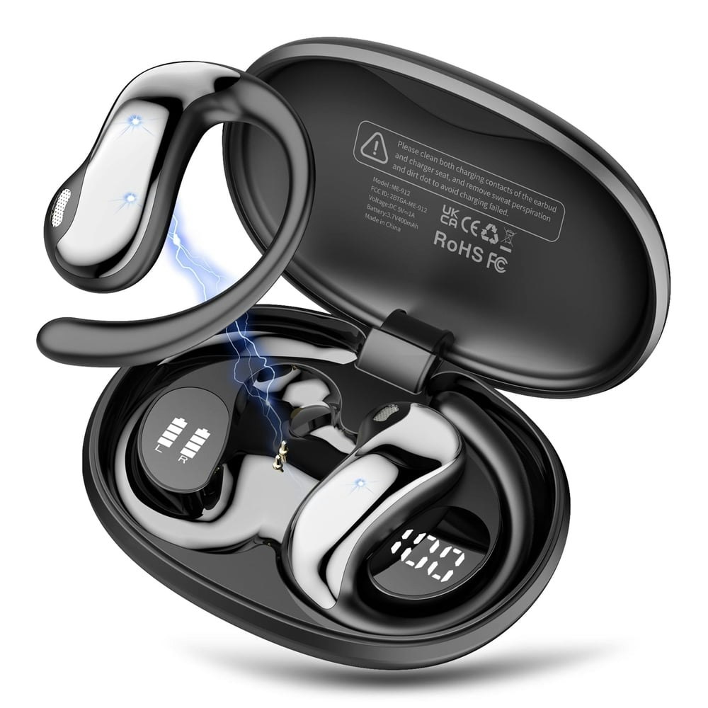 Open Ear Bluetooth 6.0 Wireless Earbuds: $22.99 Open Ear Bluetooth 6.0 Wireless Earbuds: $22.99