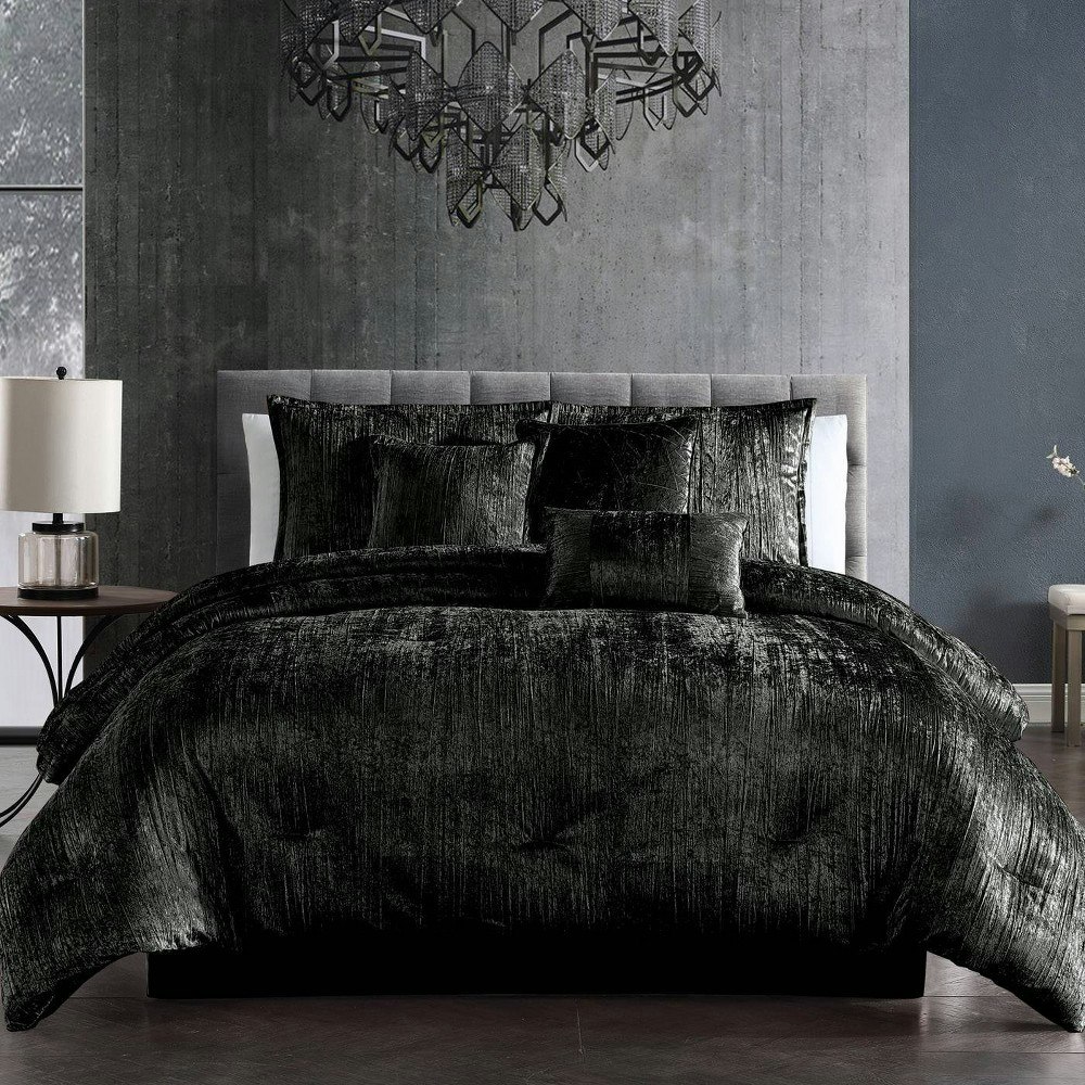 Riverbrook Home Turin 7-Piece Queen Crinkle Velvet Comforter Set: $95.99 Riverbrook Home Turin 7-Piece Queen Crinkle Velvet Comforter Set: $95.99