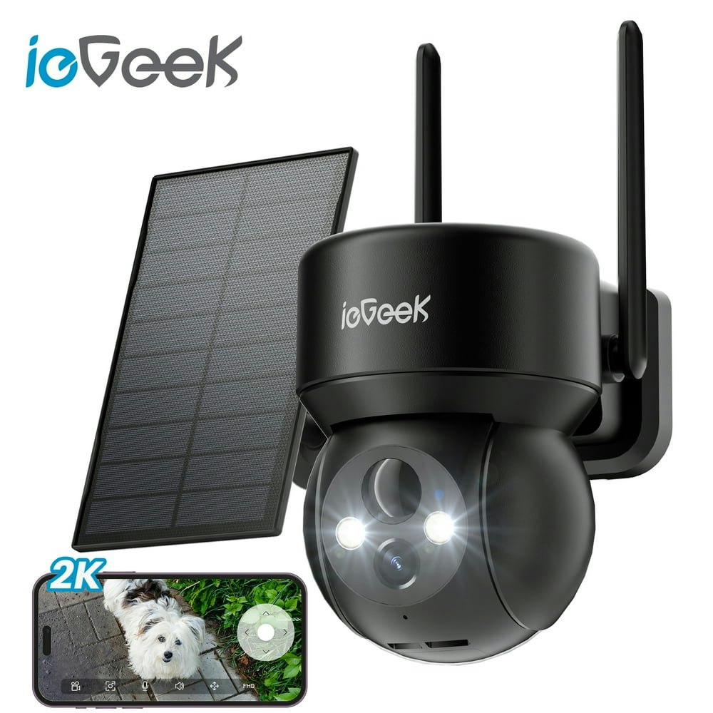 ieGeek 2K 360-Degree Solar-Powered Wireless Security Camera: $49.99